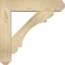 Ekena Millwork Olympic Craftsman Rough Sawn Bracket w/ Offset Brace, Douglas Fir, 6"W x 24"D x 24"H BKT0604X24X24OLY04RDF - alternate 4